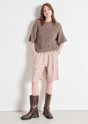 Zolly ss knit Mole Melange American Vintage 